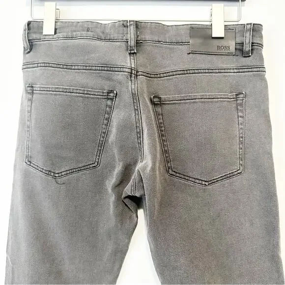 Hugo Boss men’s jeans slim stretch charcoal denim size 32x32 designer
